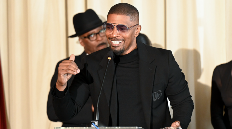 Jamie Foxx Jokes About Dating White Women While Accepting AAFCA Award: “Am I Black Enough?”