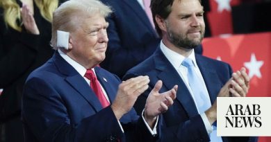 Trump, ear bandaged, appears at Republican National Convention