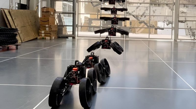 Morphing Drone Can Seamlessy Switch Between Flying and Driving Mode
