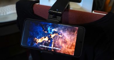 I always take this $12 phone mount on bus, plane, and train rides