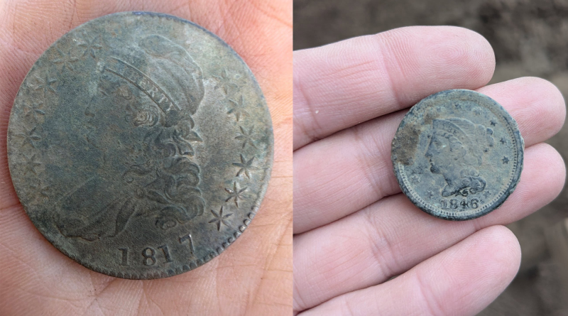 Rare 19th-century coins found after fire at historic tavern