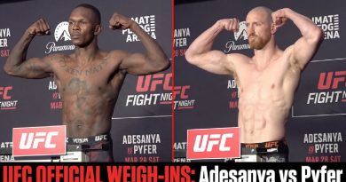 UFC Seattle main event weigh-in video: Israel Adesanya vs. Joe Pyfer