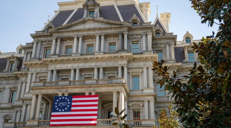 Trump proposes covering executive office building’s stone facade with white paint