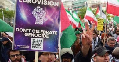 Thousands protest at Eurovision final as five countries boycott over Israel